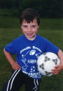 soccer player, age 3